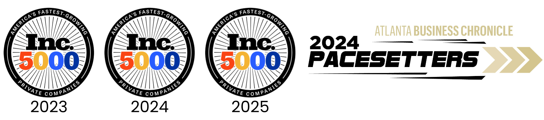 Inc. 5000 Fastest-Growing Companies 2023, 2024, 2025 — and Atlanta Business Chronicle Pacesetters 2024